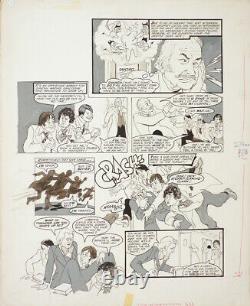 Planche originale DOCTOR IN THE HOUSE dessin de Bill TITCOMBE vers 1975