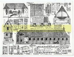 Planche originale Dessins Maisons TONNERRE Yonne Architecture