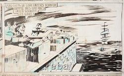 Planche originale Jean Bart parue dans GAVROCHE en 1941 dessin Pierre LEROY