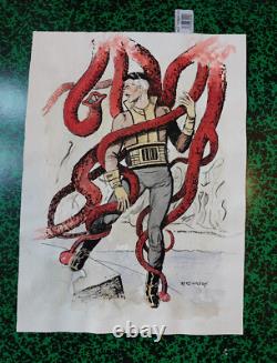 Planche originale'' L´Etrange Créature de la Planète zero'' de Raoul Giordan