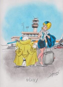 Planche originale bd 2025 Gai Luron et Natacha