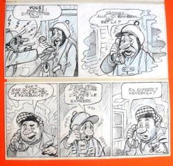 Planche originale de PELLOS les Pieds Nickelés dessin original BD albums