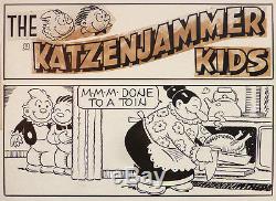 Planche originale de PIM PAM POUM datée 1955 KATZENJAMMER KIDS