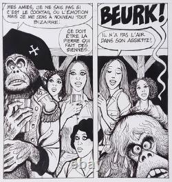 Planche originale dessin de Georges PICHARD Borneo Joe Dargaud 1983 Dubos