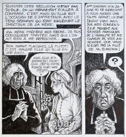 Planche originale dessin de Georges PICHARD érotique BD La Religieuse