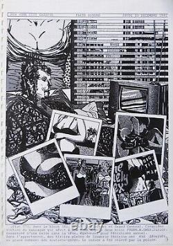 Planche originale dessin de KIKI PICASSO du groupe BAZOOKA daté 1981 New York
