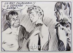 Planche originale dessin de Raymond POÏVET paru dans VAILLANT en 1955 POIVET