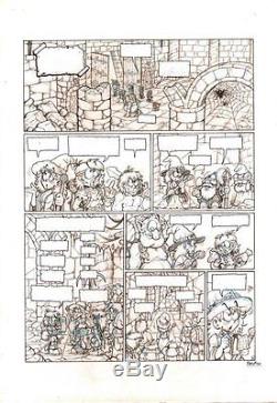 Planche originale du tome 1 de la bande dessinée du Donjon de Naheulbeuk