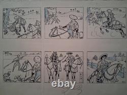 Planche originale signée ASY. Thème Japon médiéval