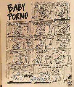 Planche originale signée, dessins Jean-Marc Reiser, Charlie Hebdo, Hara Kiri