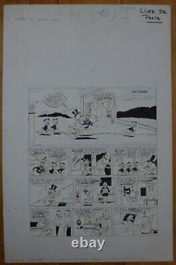 Planches Dessin Original Bromure Le Fantôme du Capitaine Nick 1978 Picsou Disney