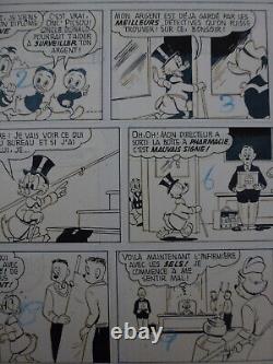 Planches Dessin Original Bromure Le Fantôme du Capitaine Nick 1978 Picsou Disney