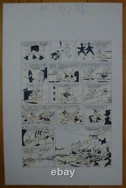 Planches Dessin Original Bromure Le Fantôme du Capitaine Nick 1978 Picsou Disney