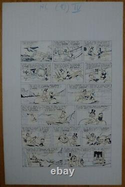 Planches Dessin Original Bromure Le Fantôme du Capitaine Nick 1978 Picsou Disney