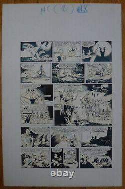 Planches Dessin Original Bromure Le Fantôme du Capitaine Nick 1978 Picsou Disney