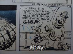 Planches Dessin Original Bromure Le Fantôme du Capitaine Nick 1978 Picsou Disney