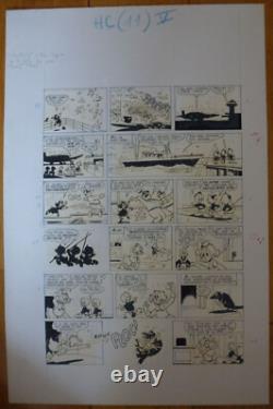 Planches Dessin Original Bromure Oncle Picsou et les Oies d'Or 1978 Barks Disney