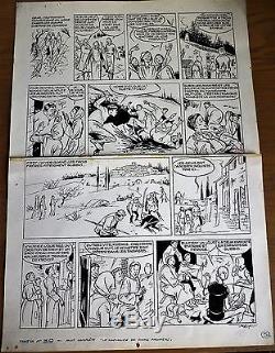 RARE Follet, René Planche original de 1959 publier dans le journal de tintin