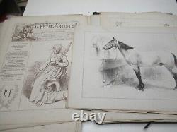 REVUE LE PETIT ARTISTE 1880 PRATIQUE DESSIN Planches MODELES PERSPECTIVE