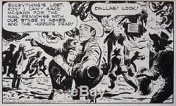 ROY ROGERS Planche originale de McKIMSON daté 1950 daily strip proche Alex TOTH