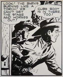 ROY ROGERS Planche originale de McKIMSON daté 1950 daily strip proche Alex TOTH