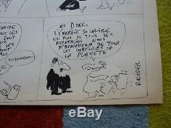 Reiser planche originale dessin EO charlie hebdo années 70 signé bd