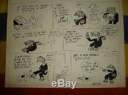 Reiser planche originale dessin EO charlie hebdo années 70 signé bd lépreux