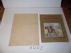 Roger GRADET illustrateur FAR-WEST Planche originale, Aquarelle signée de 1946