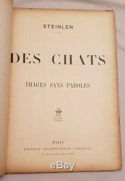 STEINLEN Album DES CHATS Dessins Théophile-Alexandre Steinlen 26 Planches 1898