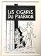 Serge Clerc Dessin Original N&b Hommage A Tintin Herge Cigares 25 34 Cm