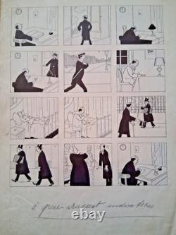 Série de 2 planches de BD non signée. La folle journée