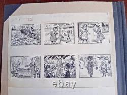 Série de 2 planches de BD signée Luc LEGUEY. La journée jugeote