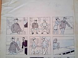 Série de 2 planches de BD signée PAUL D'ESPAGNAT. L'Espion