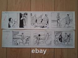 Série de 4 planches de BD signée LOUIS-DENIS VALVÉRANE. Maori. Guerrier