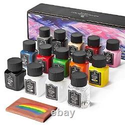 Smalltongue Kit de peinture acrylique pour cuir 14 couleurs originales pour chau