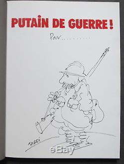 Tardi Verney Putain De Guerre / Dedicace Dessin Original Poilu Signe Signed