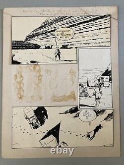 Très Belle Planche Dessin Original 1978 Pierre De Winninger La Pyramide Oubliée