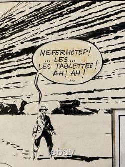 Très Belle Planche Dessin Original 1978 Pierre De Winninger La Pyramide Oubliée