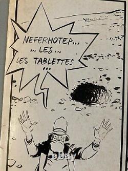 Très Belle Planche Originale 1978 Pierre De Winninger La Pyramide Oubliée Dessin