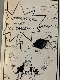 Très Belle Planche Originale 1978 Pierre De Winninger La Pyramide Oubliée Dessin