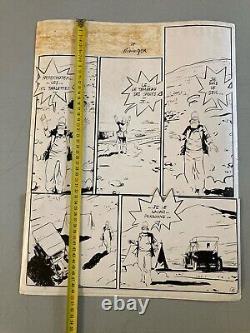 Très Belle Planche Originale 1978 Pierre De Winninger La Pyramide Oubliée Dessin