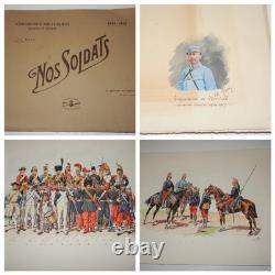 UNIFORMES MILITAIRES 1914-1916 Planches par Charles BRUN AVEC DESSIN ORIGINAL