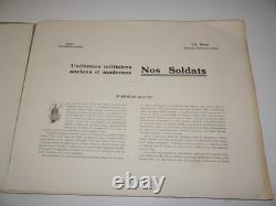UNIFORMES MILITAIRES 1914-1916 Planches par Charles BRUN AVEC DESSIN ORIGINAL