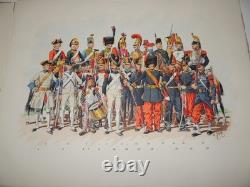 UNIFORMES MILITAIRES 1914-1916 Planches par Charles BRUN AVEC DESSIN ORIGINAL