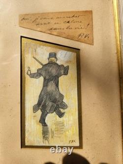 Unique! Planche Composee De 3 Dessins Originaux De Frederic Auguste Cazals