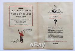 VENTE Hergé Lot 84 TINTIN publicité albums Casterman 1937 Rare