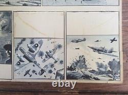 WW2 dessin planche originale guerre 40/45 -encre et gouache -36 x 25,5 cm